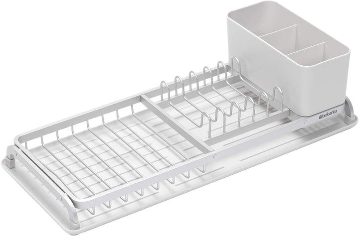 Brabantia Abtropfgestell, Aluminium/Kunststoff, Licht Grau, 13 x 49 x 21.6 cm Kompakt Light Grey, Ko