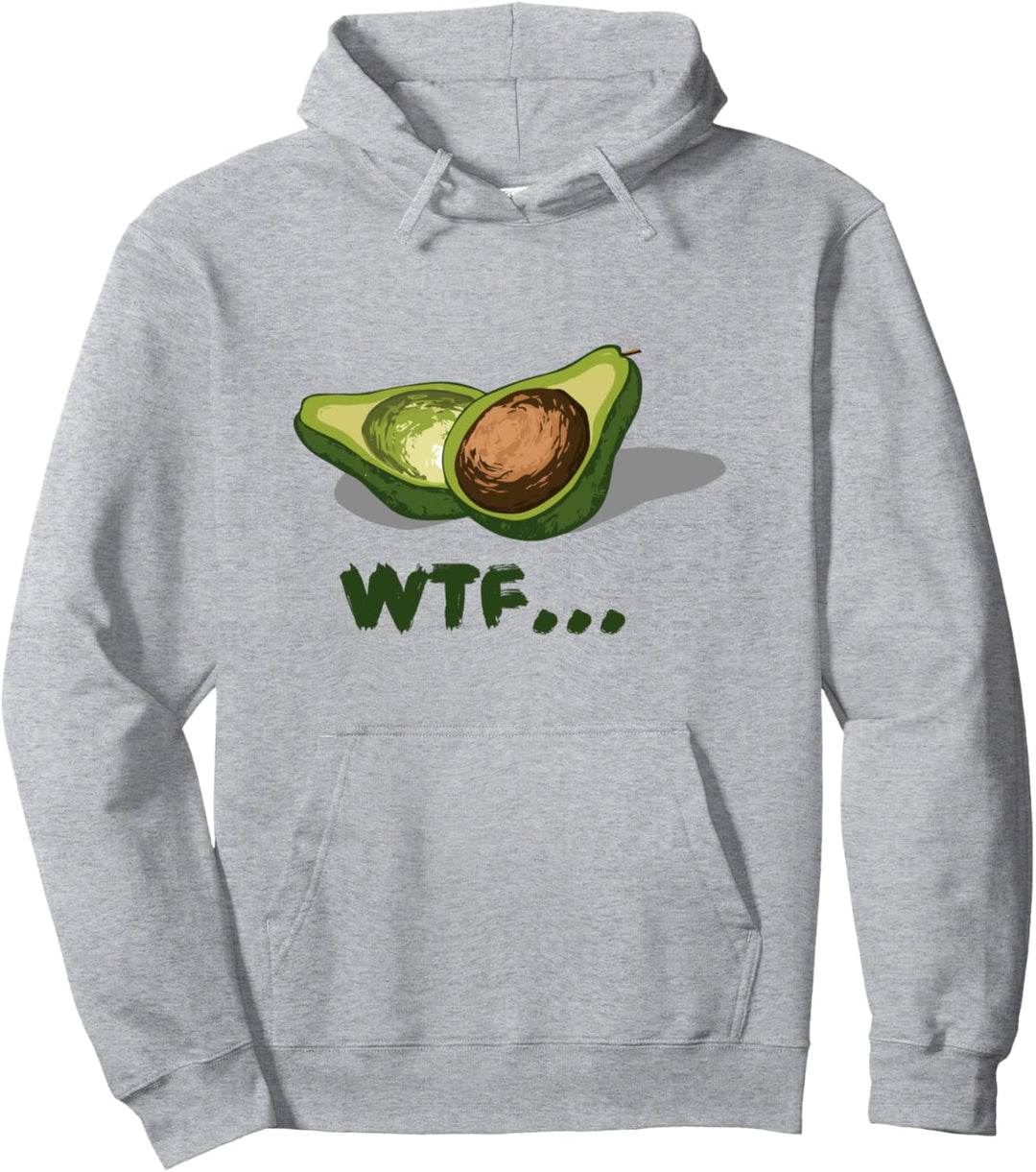 Huge Avocado Pit Funny WTF Vintage Minimalist Graphic Pullover Hoodie