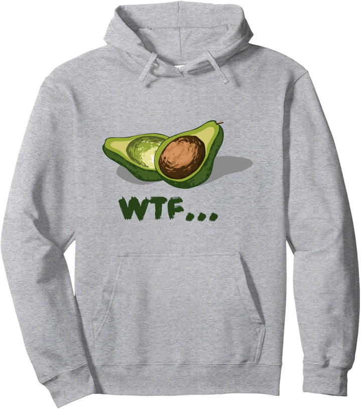 Huge Avocado Pit Funny WTF Vintage Minimalist Graphic Pullover Hoodie