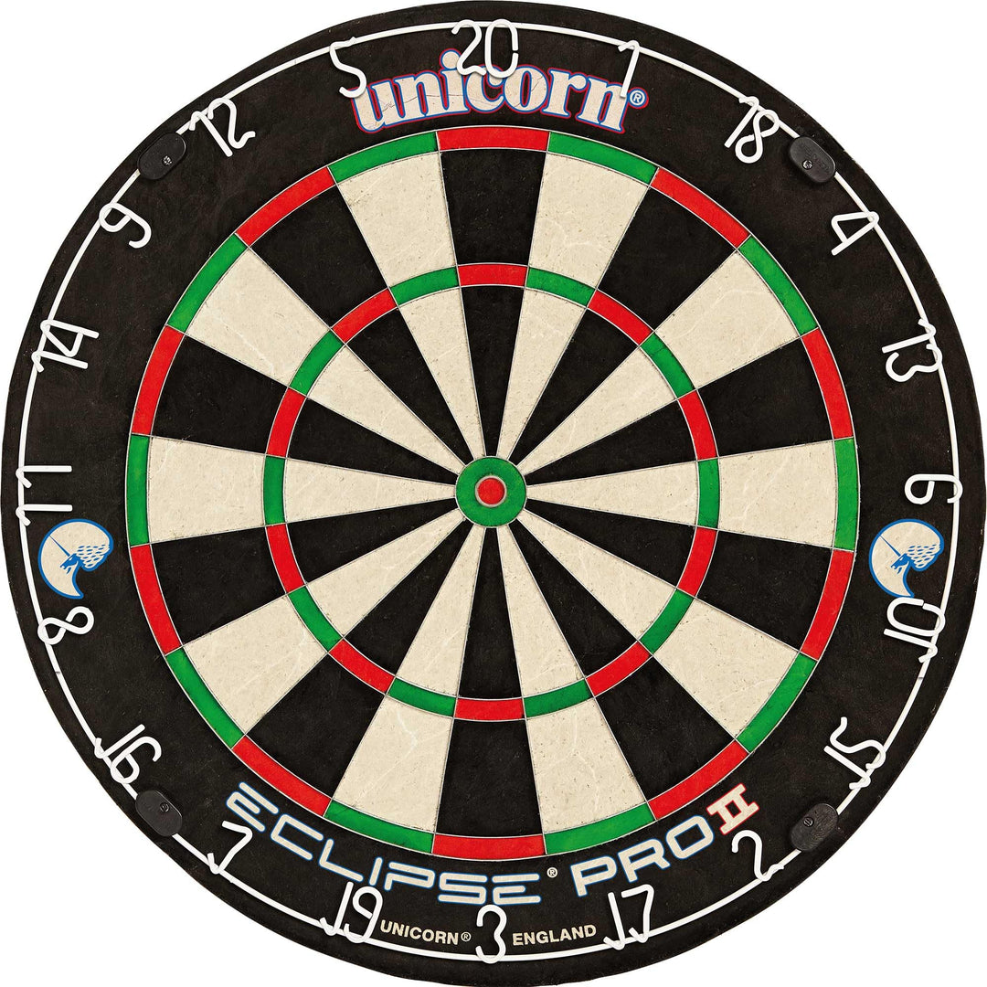 Unicorn Eclipse Pro Dartscheibe mit 2 Borsten und professionellem Sisal und High Definition Spider,