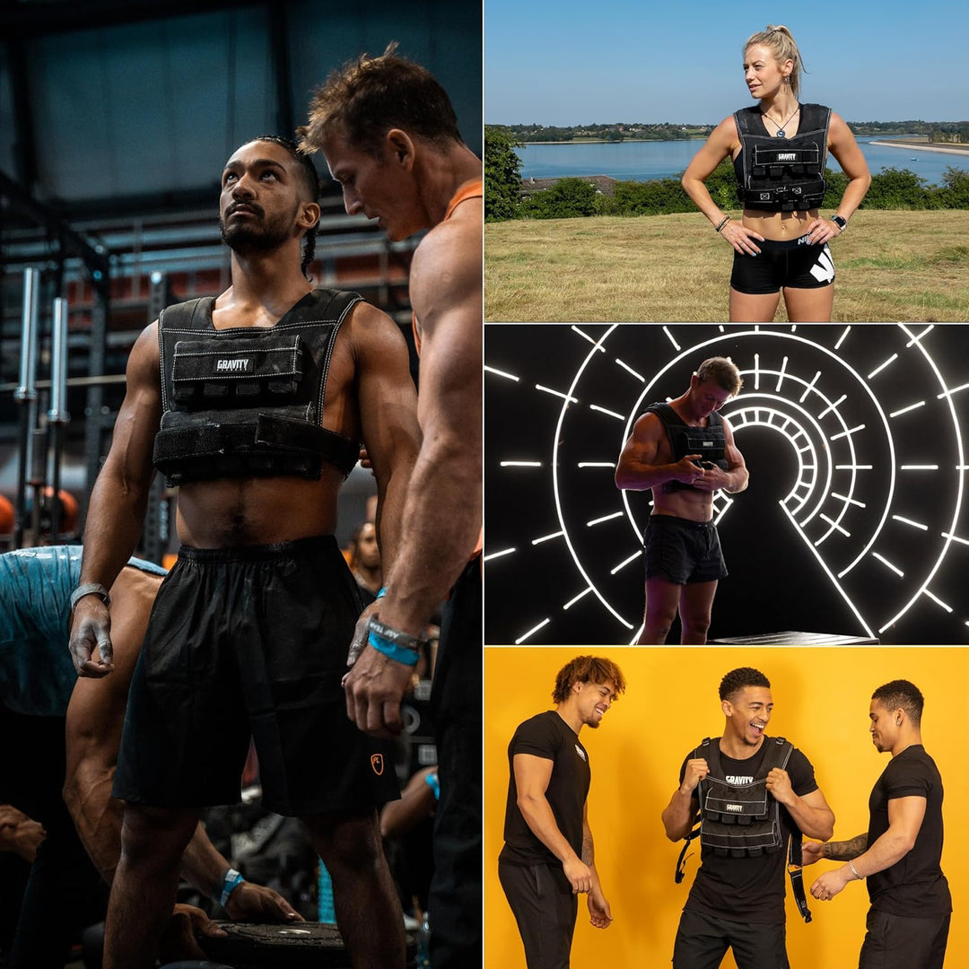 Gravity Fitness Gewichtsweste 20 kg und 30 kg – vollständig verstellbar. Calisthenics, Crossfit, Kra