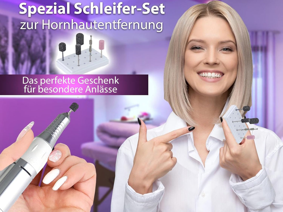 Profi Fusspflegegerät Pediküre Set für die Hornhautentfernung mit Speziellen Hornhautenferner Fräser