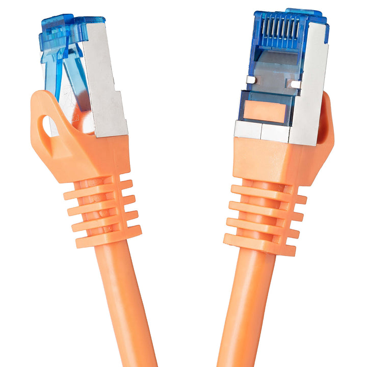 BIGtec 30m CAT.7 LAN Ethernet Kabel Netzwerkkabel Patchkabel Gigabit Patch DSL orange Kupferkabel do