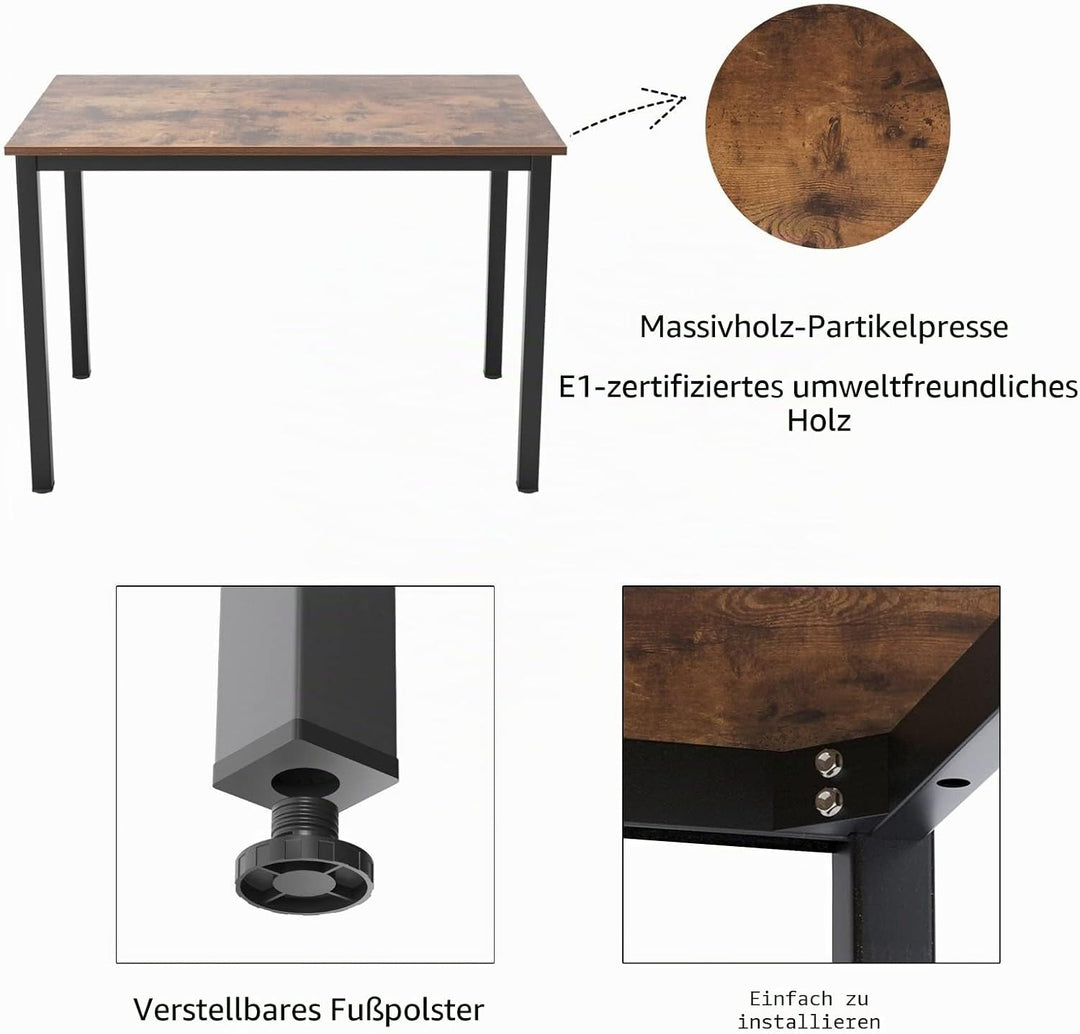 sogesfurniture Schreibtisch Computertisch Büromöbel PC Tisch, Stabil Bürotisch Arbeitstisch Esstisch