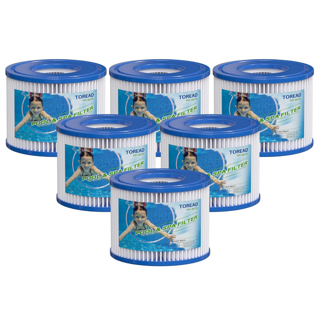 TOREAD Filter VI für Whirlpools (6er Set) | Kompatibel mit Bestway Lay-Z-Spa Miami, Vegas & Coleman