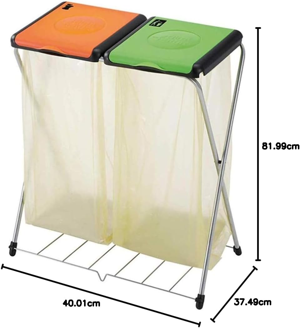 Vileda Gimi Nature Plus 2 Müllsackständer, Rahmen aus Stahl, Tasche: Polyester