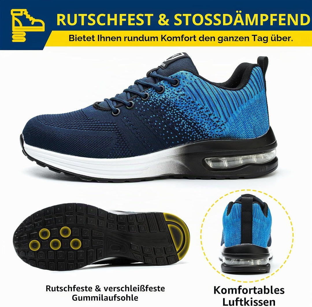 Baofular Arbeitsschuhe Herren Sicherheitsschuhe Damen Leicht Sportlich Stahlkappenschuhe rutschfest