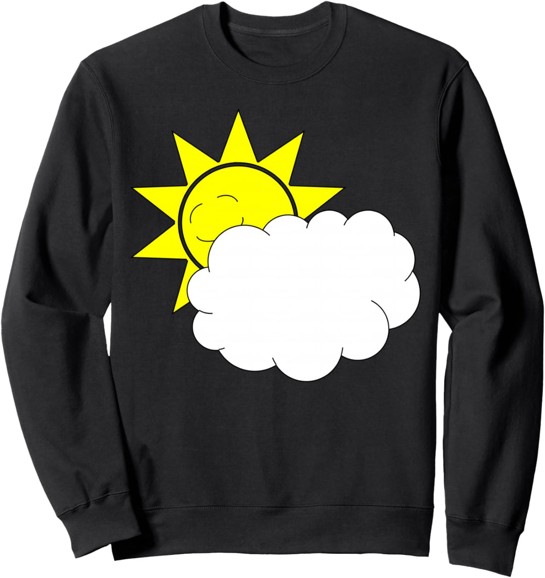 Lustiger guter Jungen-Sonnenschein hinter einer Wolke Sweatshirt