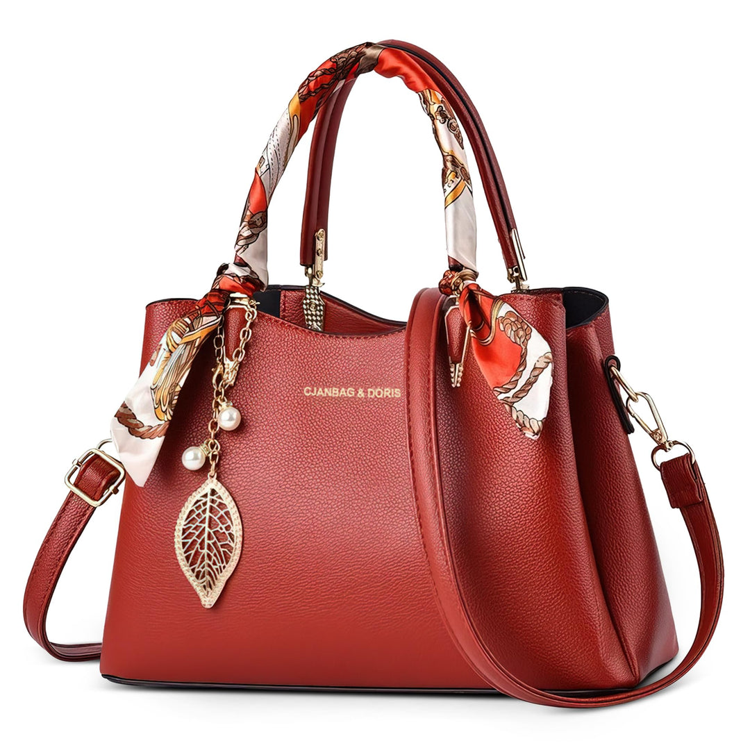 DORRISO Elegant Damen Handtasche Grosse Kapazität Schultertasche mit Einzigartigem Anhänger Umhänget