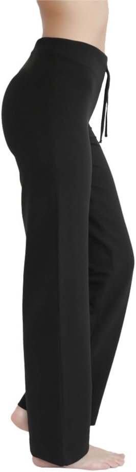 Leela Cotton Damen Hose Bio-Baumwolle/Elasthan, Schwarz, Gr. L