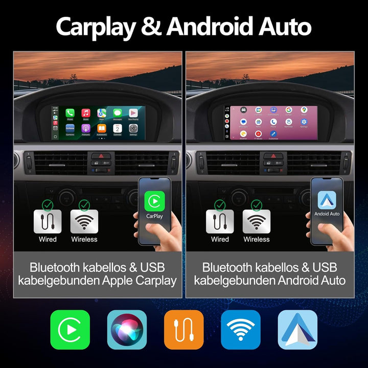 Touchscreen für BMW E60 E90 mit Carplay/Android Auto CCC System Radio für BMW E60/E61/E63/E64/E91/E9