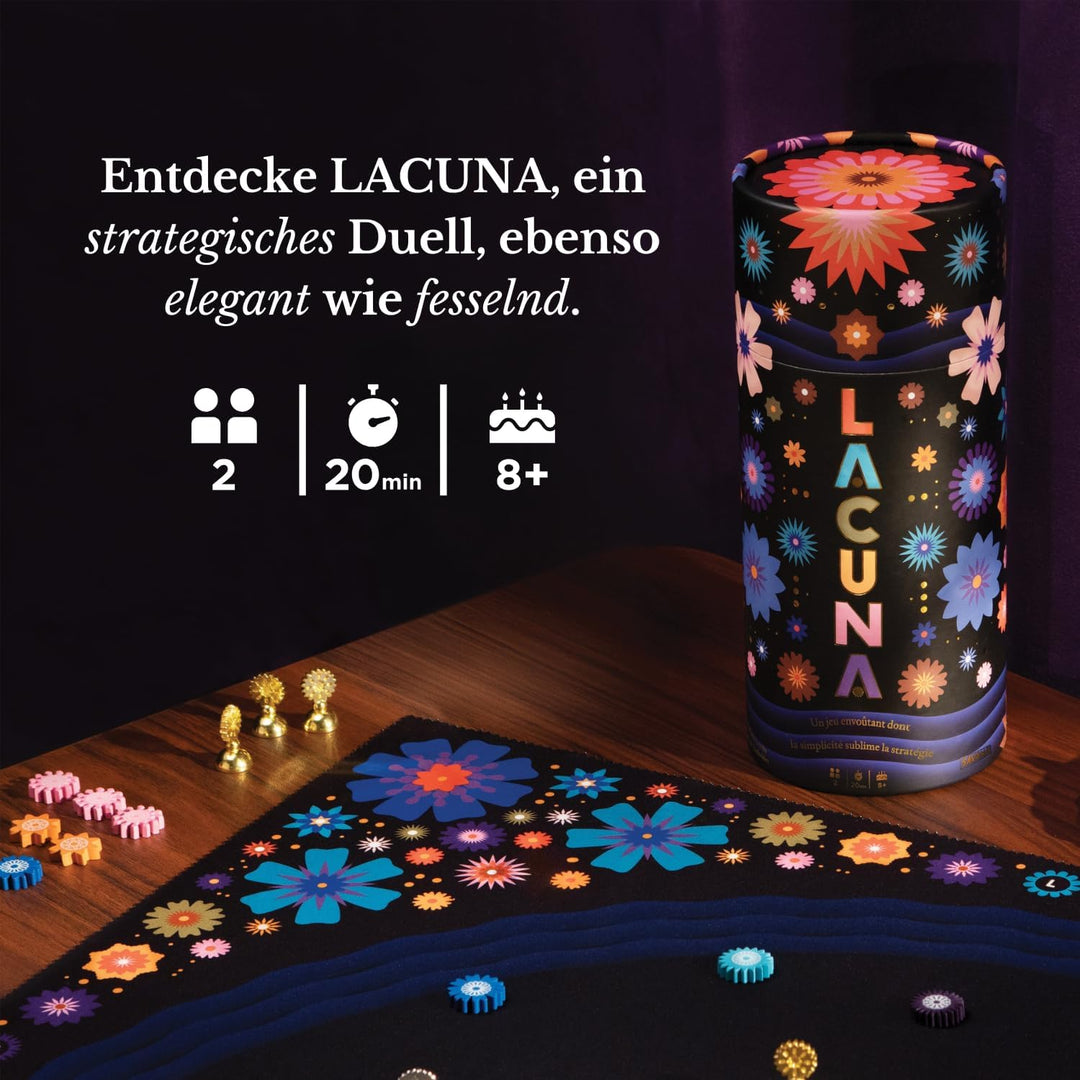 SAVANA Lacuna – Strategisches Brettspiel für 2 Spieler | Blumen-Sammeln, Taktik &amp; Strategie | Leicht