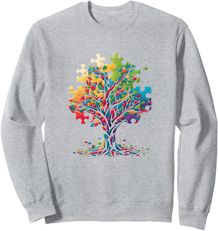 Neurodiversity Autism Awareness Bunte Baum-puzzleteile Sweatshirt