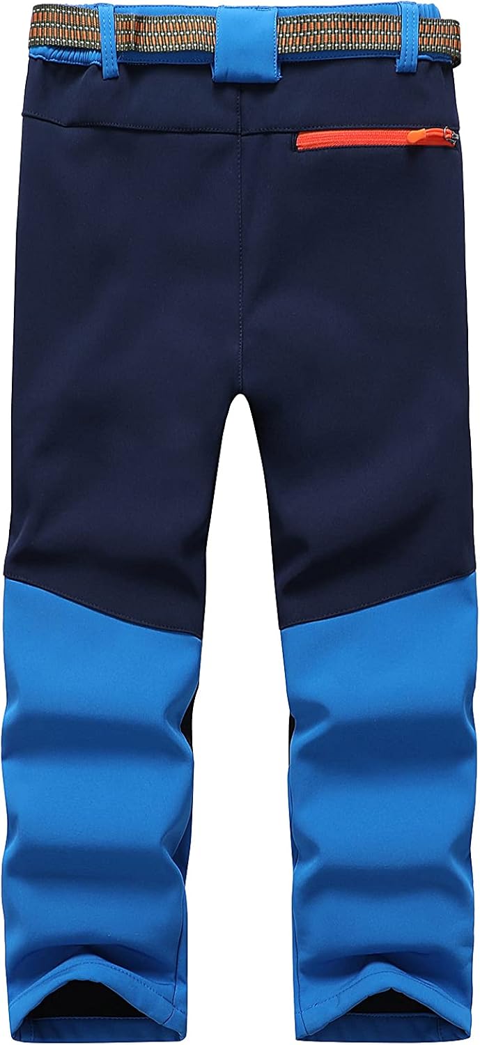 DAFENP Kinder Softshellhose Skihose Warm Gefüttert Thermohose Winter Wasserdicht Winddicht Schneehos