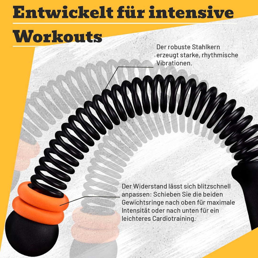 Weighted Battle Rope Ohne Seil - Verstellbare Battle Ropes für Zuhause, leises Seilloses Battle Rope
