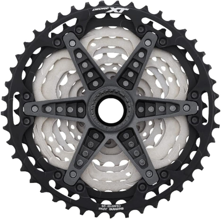Shimano XT CS-M8100 Cassette - 12-Speed, Silver/Black, Mirco Spline 12-fach, 12-fach