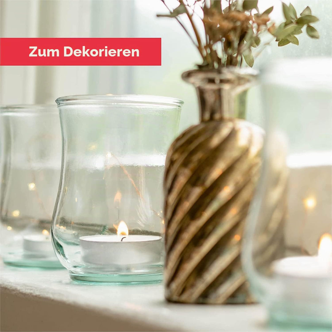 Hofer Kerzen Teelichter tealight ohne duft, 300 Stück Set, in Metallhülsen, bis zu 4h Brenndauer, Du