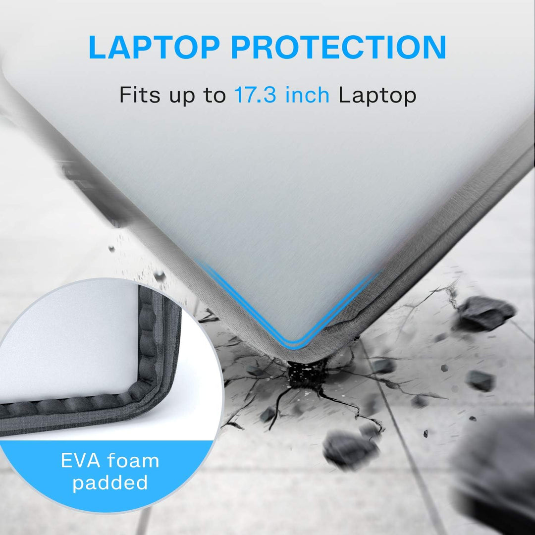 BAGSMART 17,3-Zoll-Laptoptasche, Erweiterbare Aktentasche, Computertasche für Herren und Damen, Lapt