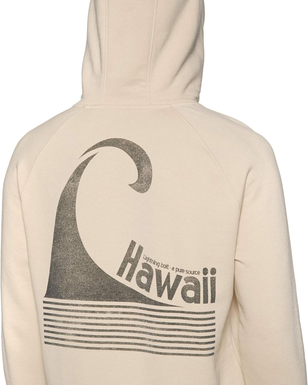 Lightning Bolt Hawaii Stripe Wave Fleece Pullover Hoody X Large Fog