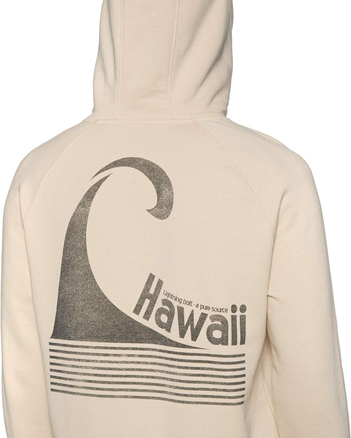 Lightning Bolt Hawaii Stripe Wave Fleece Pullover Hoody X Large Fog