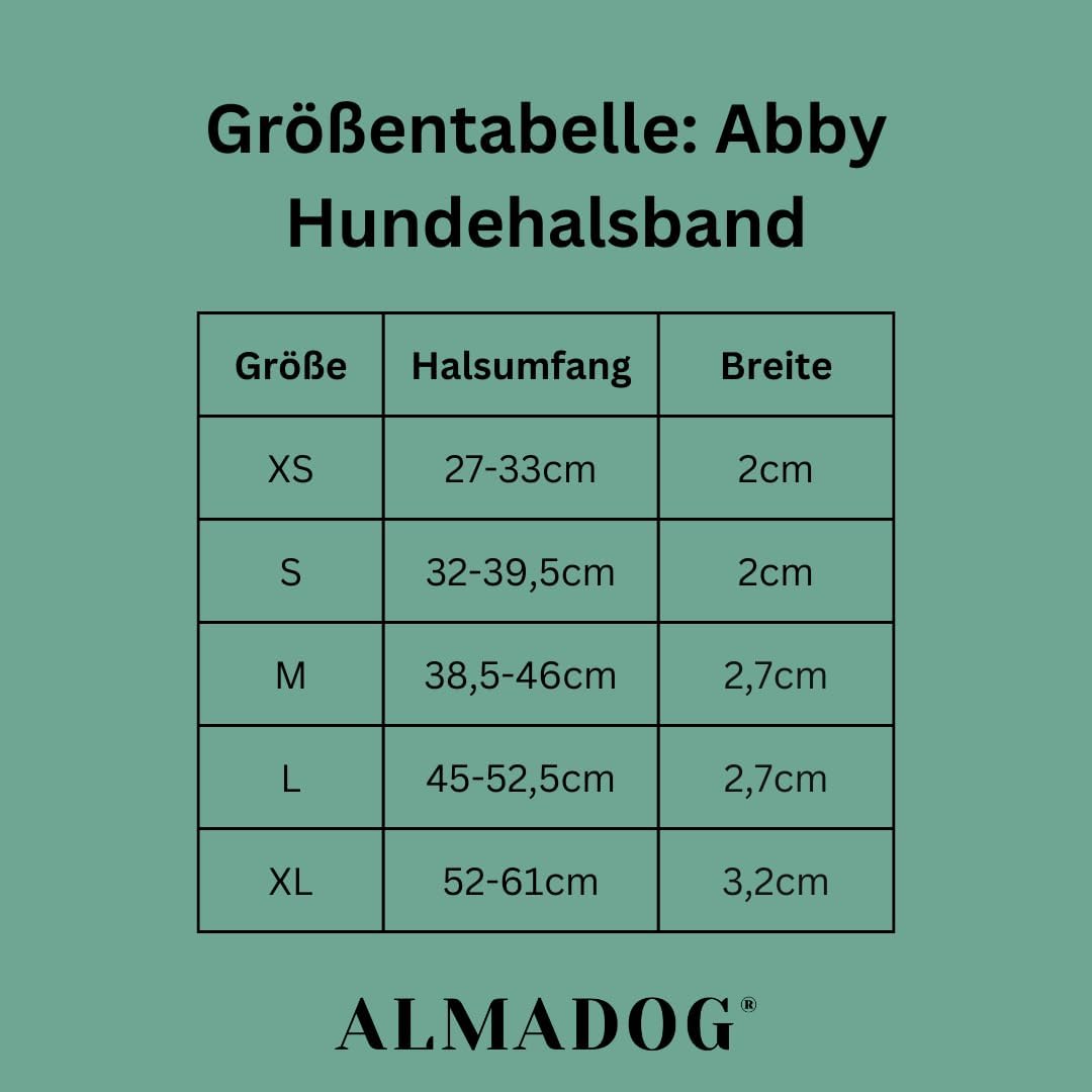 Hundehalsband Abby - Geflochtenes Fettleder Silbergrau L (45-52,5cm Halsumfang, 2,7cm breit), L (45-