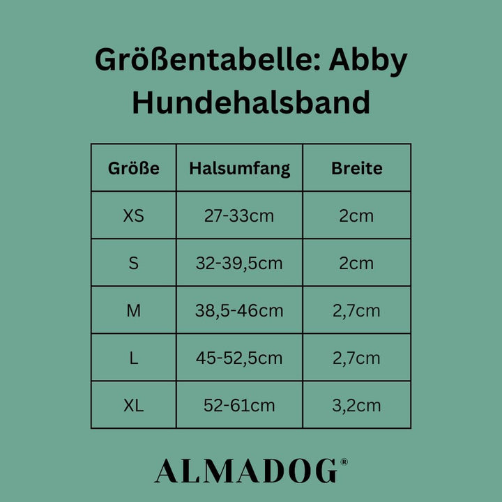 Hundehalsband Abby - Geflochtenes Fettleder Silbergrau L (45-52,5cm Halsumfang, 2,7cm breit), L (45-