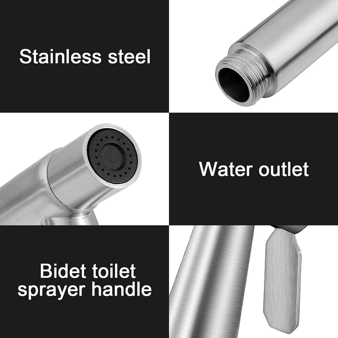 Bidet Handbrause Set, Premium Edelstahl Gebürstet Bidet Handbrause, Bidet Sprayer für Dusche Badezim