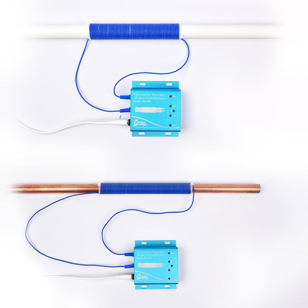 Elektronischer Wasserentkalker, salzfreier harter Wasseraufbereiter, reduziert Kalk, verhindert Abla
