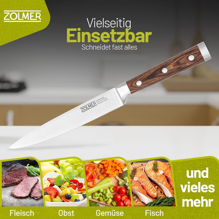 ZOLMER Profi Allzweckmesser – Scharfes Gemüsemesser in Premium Qualität – Gefertigt aus Deutschem Ed