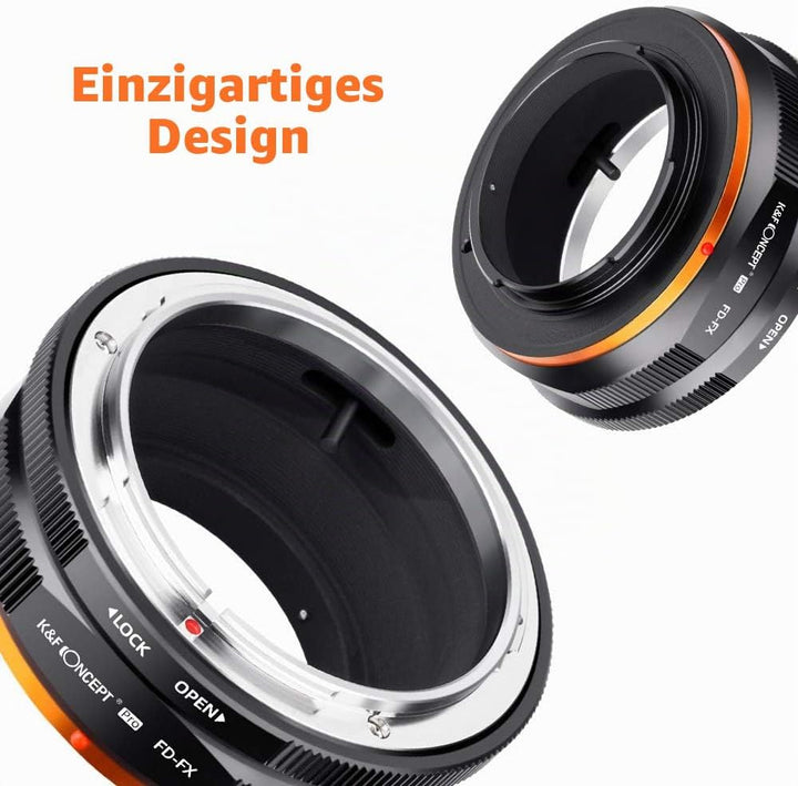 K&amp;F Concept FD-FX Hochpräziser Objektivadapter，Kompatibel mit Canon FD FL-Objektiven bei Fujifilm FX
