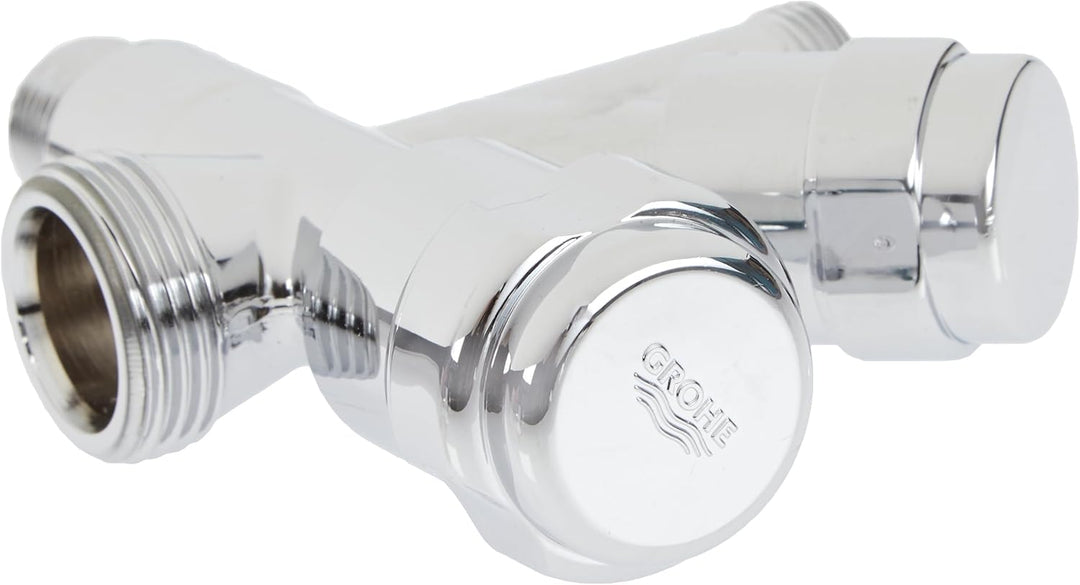GROHE WAS Kombi-Eckventil verchromt 3/8 Zoll 41070000, 12,4 x 8,4 x 4,6 cm, Silber 12,4 x 8,4 x 4,6