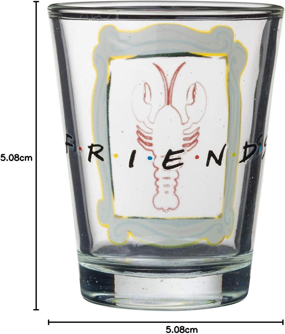Silver Buffalo Friends Iconic Icons Mini-Gläser, gelber Rahmen, 42,5 ml 42,5 g gelber Rahmen, 42,5 g