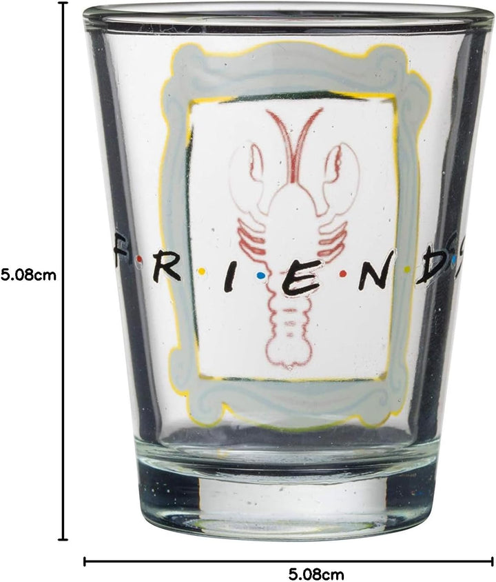 Silver Buffalo Friends Iconic Icons Mini-Gläser, gelber Rahmen, 42,5 ml 42,5 g gelber Rahmen, 42,5 g
