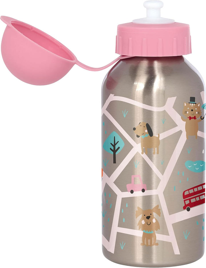 SIGIKID 25141 Edelstahl Trinkflasche Katz Green Kinderflasche Mädchen Accessoires empfohlen ab 3 Jah