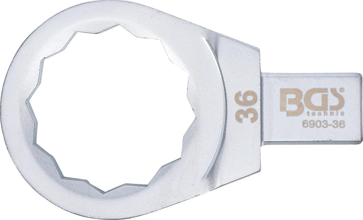 BGS 6903-36 | Einsteck-Ringschlüssel | 36 mm | Aufnahme 14 x 18 mm, 36 mm