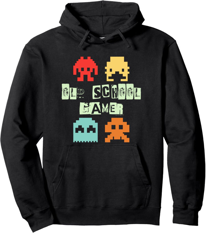 Old Vintage School Gamer – Retro Space Alien Invaders Pullover Hoodie