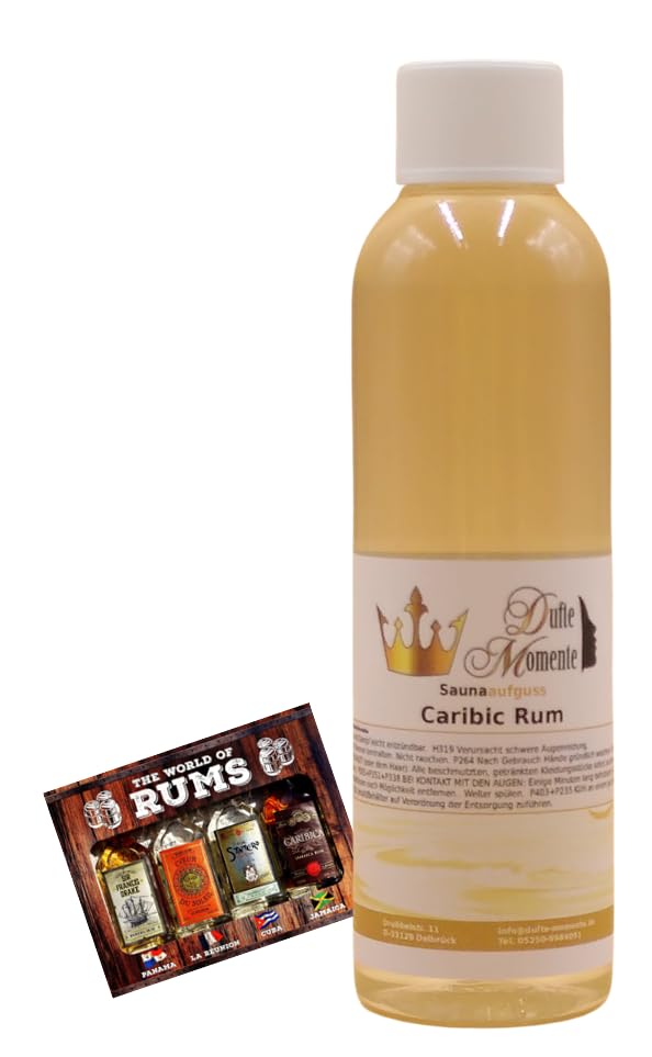 Dufte Momente | Saunaduft Konzentrat Caribic Rum 250ml | naturreine und natürliche ätherische Öle |