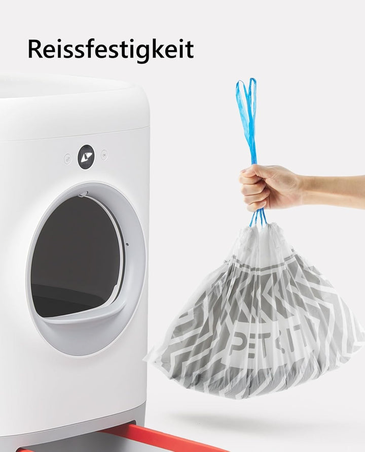 PETKIT Katzentoilettenbeutel mit Zugbändern, Beutel für Katzentoilette für Pura MAX und Pura X,Kratz