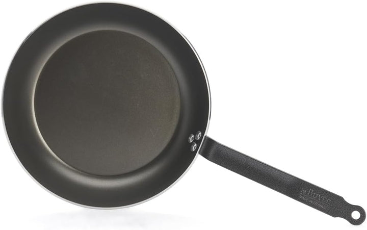 DE BUYER 8180.30 'Schock' Pfanne rund antihaftbeschichtet – mit Stahlgriff genietet – Beschichtetes