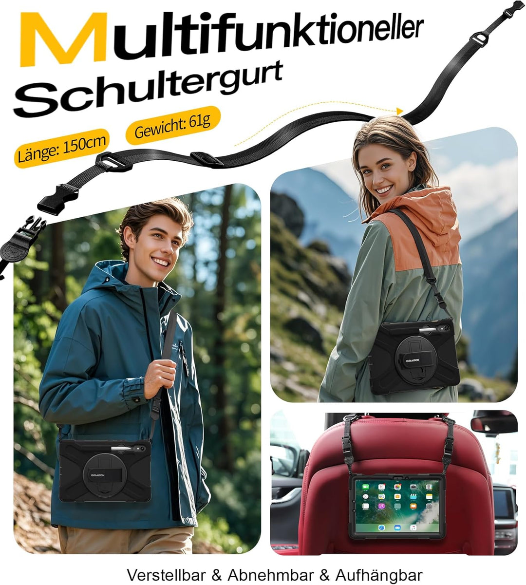 BRAECN Hülle für Galaxy Tab S10 Lite/ S10 FE/ S9 FE 10.9", Tab S9/S8/S7 11" | 10.9/11" Robuste Stoss