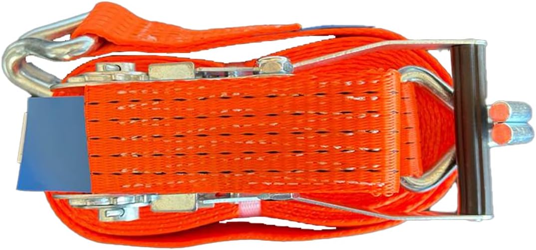 Kit 4 Stück - Spanngurt mit selbstsichernder Ratsche SpanSet 9 m, 50 mm Band, Hakenhaken und Arbeits