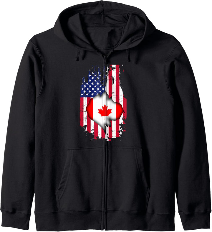 Kanada USA Flagge Stolzes kanadisches Kapuzenjacke