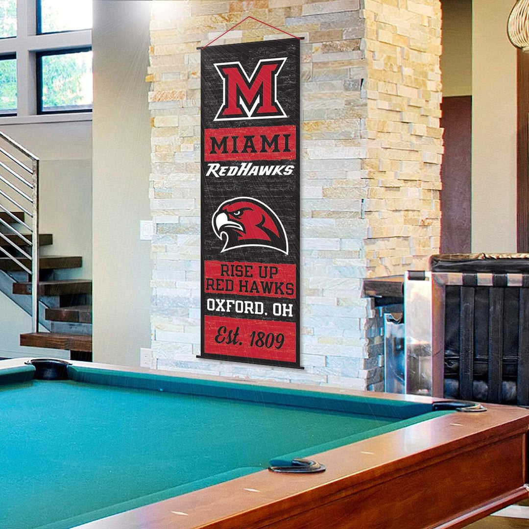 Miami Redhawks Banner and Scroll Sign