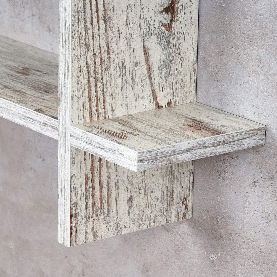 levandeo Regal BxH 98x48cm Holz Steckregal Shabby Chic Wandregal Bücherregal Ablage Vintage Deko Hol