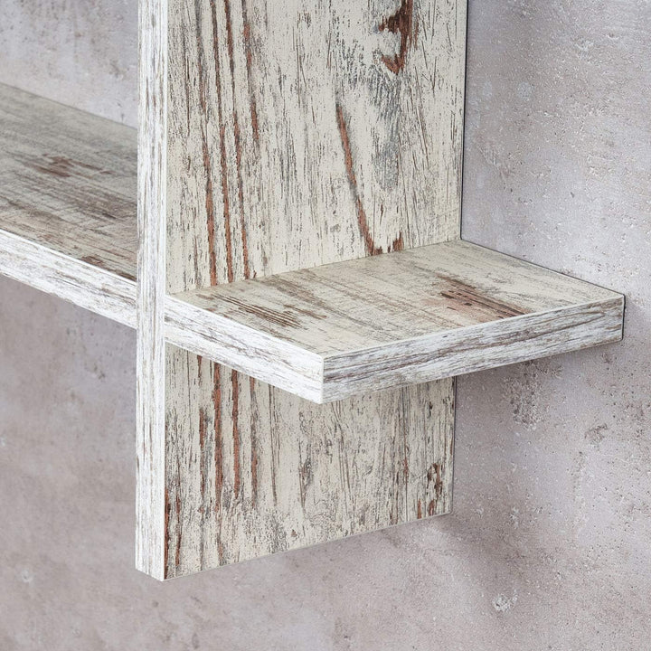 levandeo Regal BxH 98x48cm Holz Steckregal Shabby Chic Wandregal Bücherregal Ablage Vintage Deko Hol