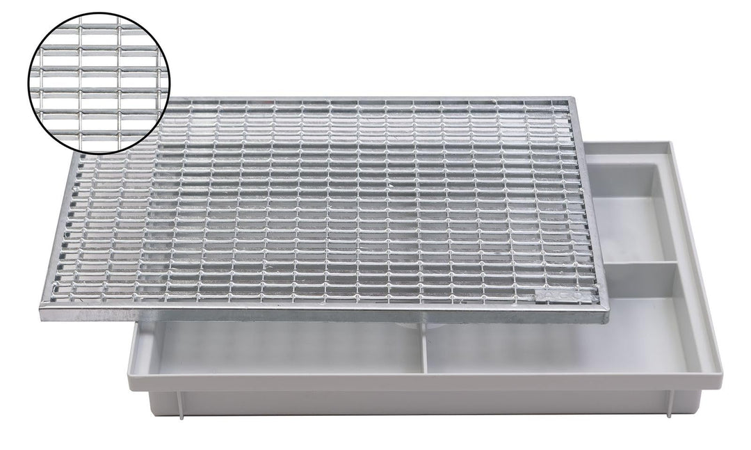 ACO 60x40cm Schuhabstreifer V-Stab Maschenrost mit Bodenwanne Vario Light Abtreter Fussmatte