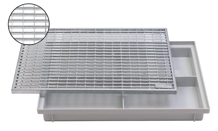 ACO 60x40cm Schuhabstreifer V-Stab Maschenrost mit Bodenwanne Vario Light Abtreter Fussmatte
