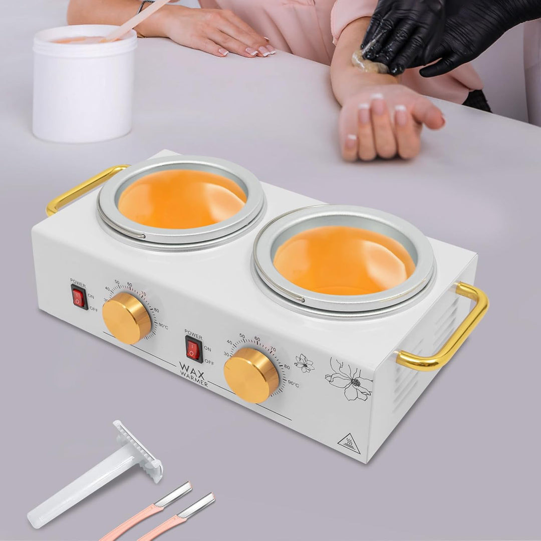 Wax Maschine Tragbar Warmwachsgerät 200W elektrischer Wachswärmer Gerät Wachsschmelzer Doppel Wachsg