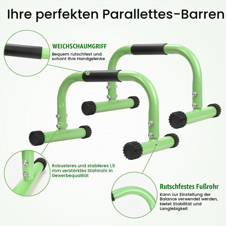 AmazeFan Parallettes, Handstand Barrenm, Grosser Push Up Bar &amp; &amp; Dip Barren, Rutschfeste Liegestützg