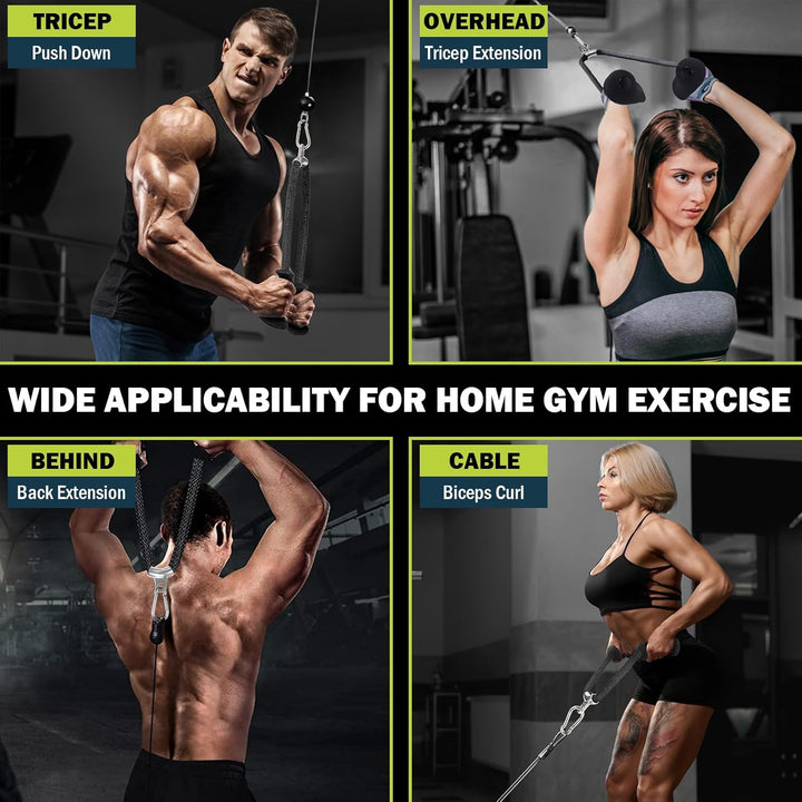 DASKING Trizepsseil Unterarmtrainer Ergonomisches Griffe, Kabelmaschine Trizeps Ergonomischen Rutsch